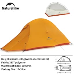 Naturehike 2026 New Cloud Base Tent Ultralight Waterproof Large Foyer Shelter Tent Travel 1-2 Person Portable Camping Tents