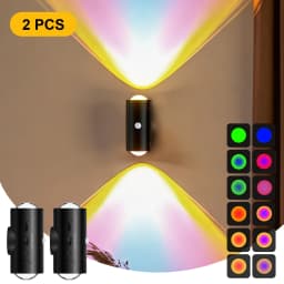 Aiopp Smart Sensor Night Light Indoor, 8 Lighting Modes Rechargeable Wireless Magnetic Wall Lamp for Apartment Hallway Bedroom