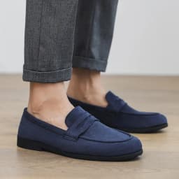 Retro Brown Men's Loafers Comfortable Suede Leather Casual Shoes Man Slip-on Shoes Flat Moccasins For Men zapatos de hombre