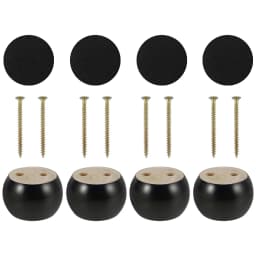 4Pcs Furniture Leg Solid Wood Round Shape Bun Feet 5cm Tall Replacement Sofa Legs for Couch Chair Coffee Table Cabinet Furniture