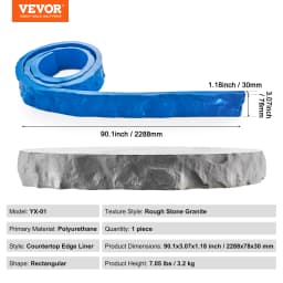 VEVOR Concrete Stamps Mat Concrete Texturing Skin Polyurethane Stamp Stone Tile Texture Mat Slate floor Imprint Concrete Molds