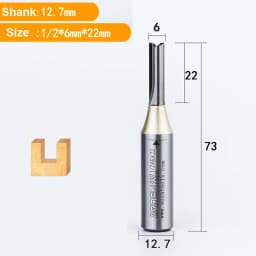 Arden 2 Flutes TCT Straight End Mill Woodworking CNC Tool Carbide Cutter 1/2 Shank Router Bit For Wood MDF Plywood Chipboard