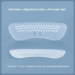 1Pair Silicone Inserts Soft Massage Silica Gel Fabric Shoe Pads Liner Grips Back Heel Inserts Insoles
