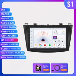 8G 128G Android 13 Car Radio For Mazda 3 2010-2013 Carplay 4G Car Multimedia GPS Intelligent Screen 2din autoradio Headunit 7862