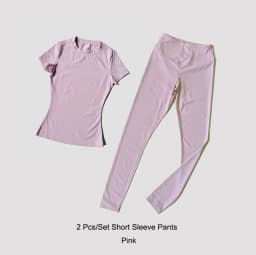 Quick-Drying Gym Leggings Set Sport Suit Short Sleeve Breathable Stretchy Slim Fitness Active Top Tight Gym Set