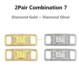 Sneaker Laces Buckle Combination AF1 Diamond Shoe Charms Quality Metal Shoelaces Decorations Air Force 1 Shoes Accessories