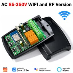 Universal Works With Tuya 433MHz Garage Gate Remote Control Receiver 433.92MHz Fixed Rolling Code Wifi Smart Switch Module Relay