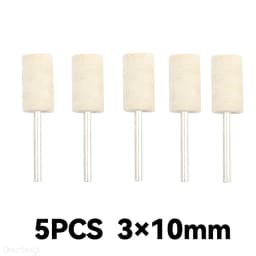 10Pcs/5Pcs Wool Felt Mounted Polishing Buffing Wheel OD 3-10mm Grinding Head for Dremel Drill Rotary Tool 3mm Shank