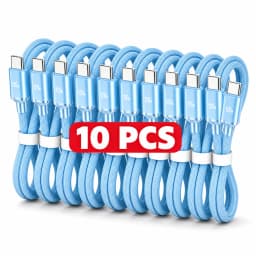 NNBILI 10Pcs 120W USB Type C to Type C Color Cable For iPhone 15 16 17 Fast Charging For Huawei Xiaomi Samsung Type C Data Cable