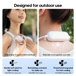Portable Personal Sports Neck Fan 3-speed Wind with Cold Compress Function 800mAh*2 Mini Cooling Electric Fan for Outdoor Travel