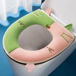 1pc Universal Toilet Seat Thickened Mat Soft Warm Washable for Home Decor Closestool Mat Seat Case Coral Toilet Lid Accessories