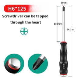 High Hardness Lengthened Magnetic Screwdriver Bit for Car Repair Hand Tool Industry Slotted/Phillips Double-ended Screw Driver