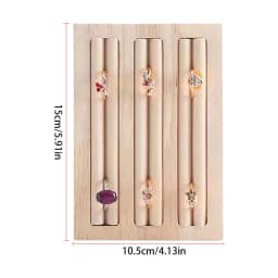 1pc, Bamboo Ring Storage Tray, Used for Jewelry, Earrings, Ring Storage and Arrangement