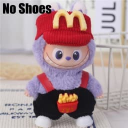 4.0 The Monsters Pin Love Series For Labubu Doll Workwear Fast Food French Fries Cosplay Clothes Fashion Coffee Ropa Clothing