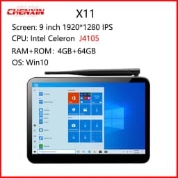 X11 Mini PC J4005 J4105 9inch 1920*1280 Win11 Win10 H9F Tablet PC 4G Ram 64G Rom TV Box BT5.0 Wifi5 RJ45 BT Pipo Mini Desktop