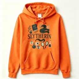 Slytherin Wizard Magic Items Graphic Hoodie Pullover Hooded Snake Moon Potion Bottle Spell Book Print Casual Fantasy Streetwear