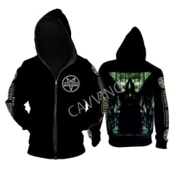 New Fashion Printed DIMMU BORGIR Loose Metal Rock Zipper Hoodies Gothic Top Harajuku Cotton Unisex Clothing V2