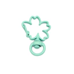 10pcs/lot Lovely Candy Colors Sakura Shape Lobster Keychain Lobster Clasp Hooks Key Circle for Key Ring Clasp DIY Making
