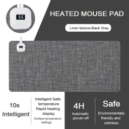 Electric Heat Mouse Pad Table Mat Display Temperature Heating Mouse Pad Keep Warm Hand For Office Computer Desk Keyboard Winter