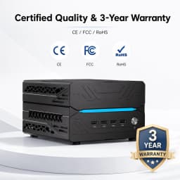 MSECORE Mini Gaming PC AMD R9 9950X3D RTX5060Ti 16GB DDR5 Dual M.2 NVMe SSD WiFi7 BT5.4 Dual 2.5G LAN 8K 6-Screen HDMI DP Type-C