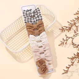 RAINBOW BOWS 10Pcs/set Handmade Fabric Printed Barrette Boutique Mini Bangs Bow Hair Clip Ins Daisy Hairgripes Spring Style