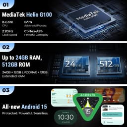 Ulefone Armor 33 4G Rugged Phone 25500 mAh 512GB ROM Up to 24GB RAM 120Hz 6.95" NFC Android 15 66W Smartphone Global Version
