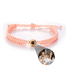 Wholesale New Projection Bracelets Stainless Circle Photo Bracelet Customized Colorful Woven Projection Bracelet Adjustable