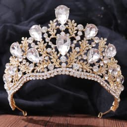KMVEXO Luxury High Quality Royal Queen Wedding Crown for Women 2022 Large Crystal Banquet Veil Tiara Party Costume Hair Ornament