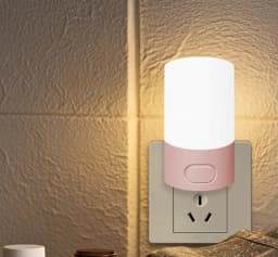 Cute Mini LED Night Lamp Kids Night Light Push Button Switch Bedside Soft Baby Night Lamp Wall Socket Lamp EU/US Plug Decoration