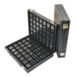 Diamond Storage Box Gemstone Organizer PU Leather Gems Travel Showcase Stone Loose Diamond Piercing Jewelry Display Box