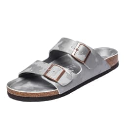 Summer Men Women Cork Slippers Clogs Microfiber Leather Slides Casual Slip On Sandal Double Buckle
