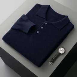Luxury Men Cashmere Sweater 100% Merino Wool Buttoned Pullover Autumn Winter Knitwear Male Casual Warm Jumper Tops