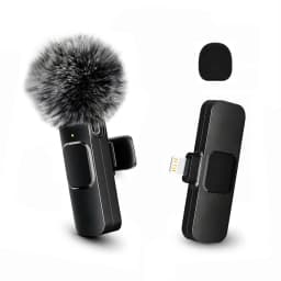 Wireless Lapel Microphone, Lightning Connector Only, mini Clip Microphone, Suitable for Live Streaming, Vlogs, Interviews.