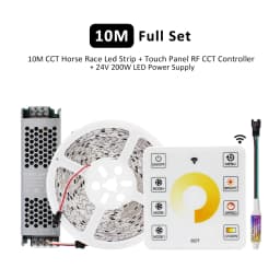 SMD2835 Water Flowing LED Strip Light DC 24V 10M Flex Ribbon Horse Race Chasing Effect 126 Diode CCT Liner Lamp with Touch Panel