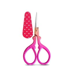 1Pc Sewing Embroidery Scissors with Artificial Leather Cover 3.6 Inch Stainless Steel Vintage Sewing Scissors for Needlework