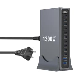 1300W Multi-Ports USB Charger GaN Desktop Fast Charging Station For iPhone Samsung Xiaomi MacBook Laptops Tablets Fast Charger
