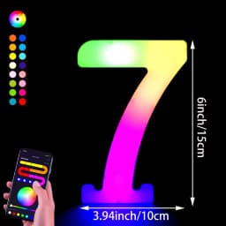 1PC Smart LED Letter Light - DIY RGB Marquee App Control Music Sync Indoor Sign Game Holiday Party Wedding Graduation Season A-Z