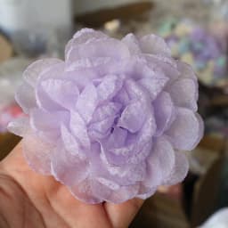 5PCS/Lot 9.5CM Handmade Large Chiffon Fabric Artificial Flower For Wedding Dress Hats Decoration