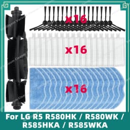 Compatible For LG R5 R580HK / R580WK / R585HKA / R585WKA Robot Vauccm Cleaner Main Side Brush Mop Cloth Hepa Filter Spare Parts