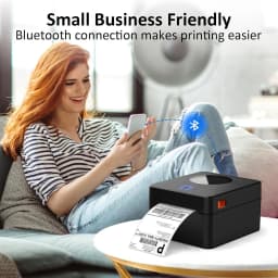 Bluetooth Thermal Label Printer,4X6 Shipping Label Printer for Shipping Packages,Support Windows/Mac/iOS/Android