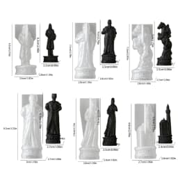 E06E Epoxy Craft Mold with Chess Theme for Display and Gift Projects