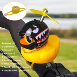 Bicycle Bell Yellow Duck Cartoon Little Yellow Ducks Helmet Head Light Shining Duck Bicycle Bells Handlebar Bicycle Accessories