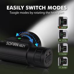 Sofirn HS21 2000lm EDC Headlamp 18650 USB C Rechargeable Flashlight SFT40 Powerful Headlight With Infrared Switch