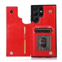 for Samsung Galaxy S22 Ultra Cover Wallet Case ID Credit Card Slot Holder Cash Pocket Sleeve PU Leather Magnetic Closure Case