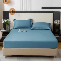 Black Fitted Sheet Home Bed Linen 90x200 Bed Cover with Elastic Band Tampa De Colchão Double Bedsheet (Pillowcase Need Order)