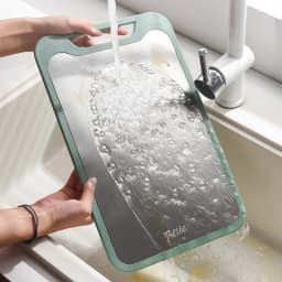  1pc Cutting Board Two Sides Of Stainless Steel and Plastic Dual-purpose Multifunctional Cut Vegetables and Meat Chopping Boar