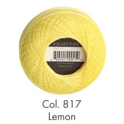 Rhapsody Premium Size 80 Cotton Crochet Thread 100% Egyptian Mercerized Singed 13 Colors 10G Tatting Needlepoint Bobbin Lace