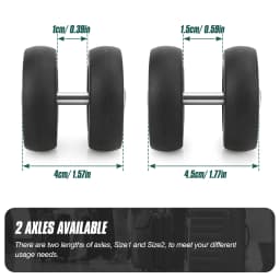 8Pcs Black Luggage Wheel Accessories Trolley Case Rolling Replacement Single Caster Suitcase Parts 47mm Axles Caster Repair Kit