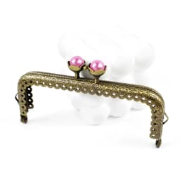 1/2/3/5Pcs 10.5cm Antique Bronze Purse Frame Handle Metal Kiss Lock Clasp with Pearl Coin Wallet Clutch Bag DIY Accessories