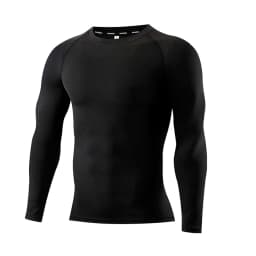 Stay Active and Comfortable with Men's Compression Shirts - Long Sleeve Athletic Workout Tops and Base Layers!